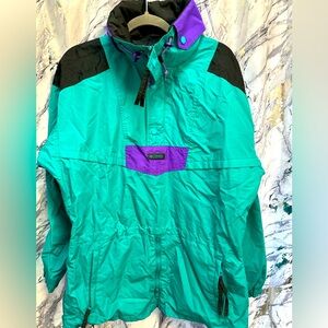 Vintage 90’s Columbia Pull over Gorpecore  ski parka Hood in Collar Technical M